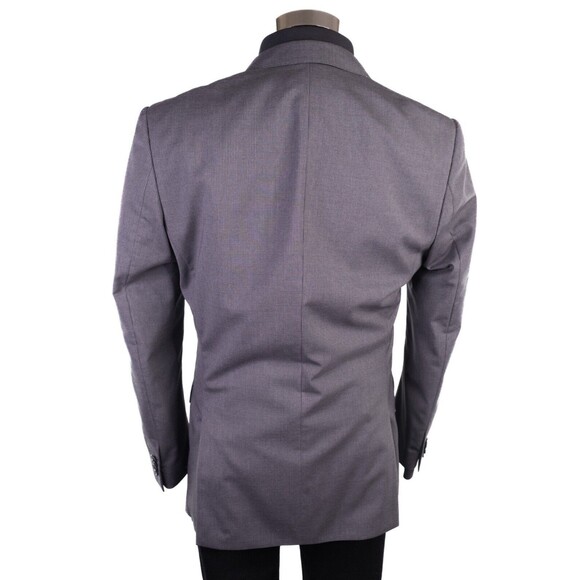 Banana Republic Blazer Mens 40R Italian fabric Gray Wool Two Button Striped - Picture 9 of 15